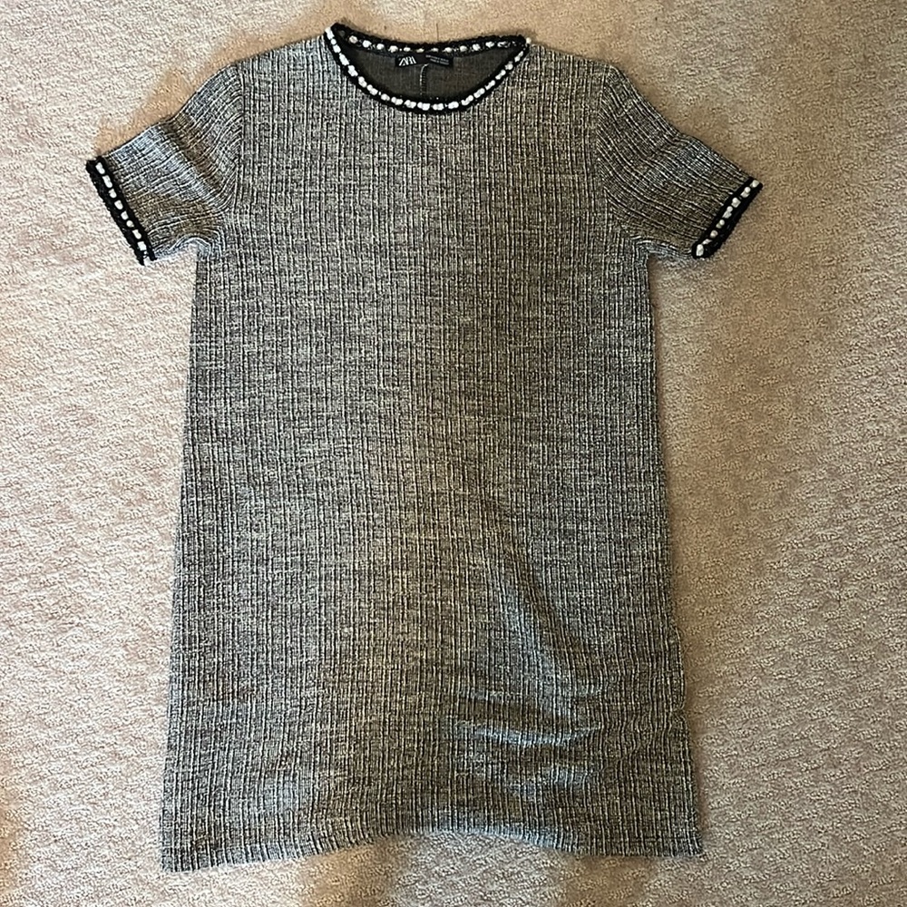 Zara tweed mini dress size M